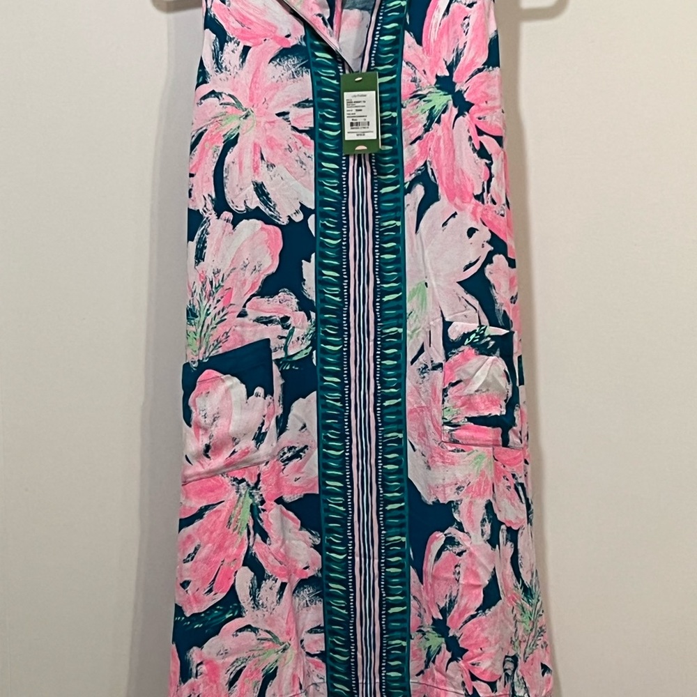 Lilly Pulitzer Carlotta Stretch shift.  NWT.  XL. Tidal Wave